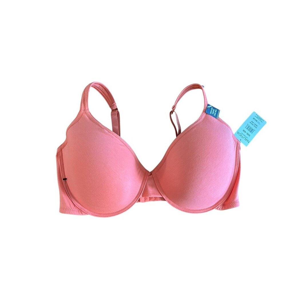 Nautica Super‎ Soft Wired Bra Size 42D NWT Coral Light Pad Comfort Bra NWT